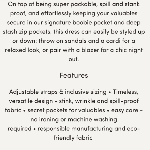 Wayre Seville Travel Dress Dark Gray Small Zippered Pockets Lightweight Airport - Picture 7 of 12